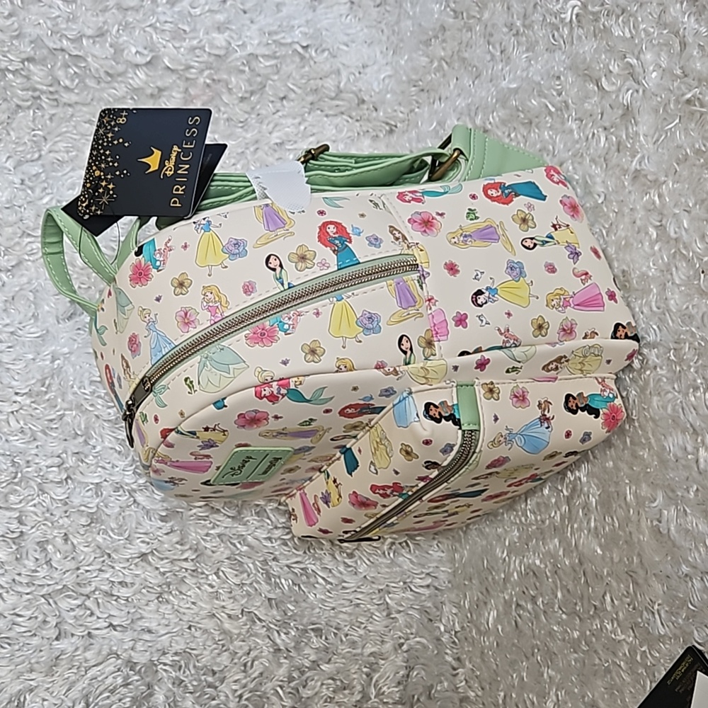 Loungefly Disney Princesses mini backpack and zip coin cardholder - Picture 4 of 12